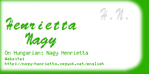 henrietta nagy business card
